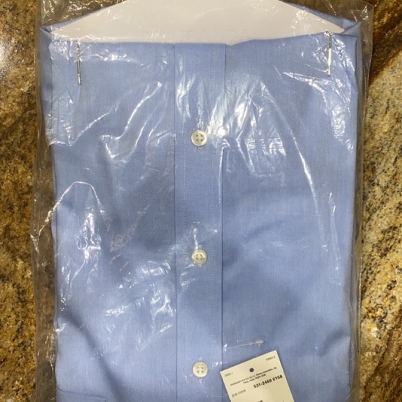 Stafford Non Iron Men’s Button Up 17.5 Blue - Picture 4 of 4